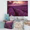 Designart - Sunrise & Dramatic Clouds Over Lavender Field III - Farmhouse Canvas Wall Art Print